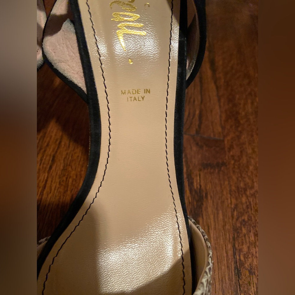 Jerome C. Rousseau Suede/Python Slingback Heels - image 6